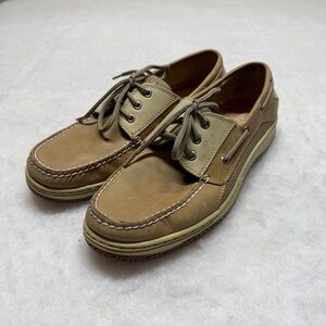 SPERRY Top Sider Men's Billfish 3 Eye Boat Shoe TAN/BEIGE 0799023 Size 11M